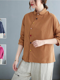 เสื้อลินิน เสื้อผ้าฝ้ายลินิน เสื้อเชิ้ตผ้าลินิน