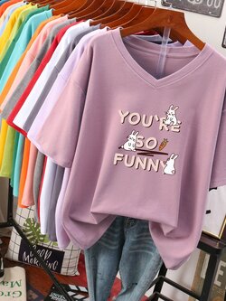 เสื้อยืดคอตตอน สกรีนลายน่ารัก มีหลากหลายสี ส่งฟรีทั่วไทย BY JIMIAO