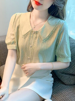 เสื้อลูกไม้ แขนสั้น