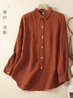 เสื้อลินิน เสื้อผ้าฝ้ายลินิน เสื้อเชิ้ตผ้าลินิน