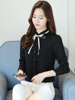 เสื้อสีดำสุภาพ เรียบหรู ดูดี เหมาะกับทุกโอกาส | เสื้อผู้หญิงสุภาพ