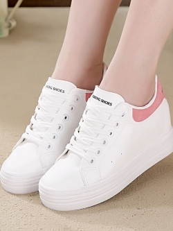 รองเท้าผ้าใบผู้หญิง รองเท้าผ้าใบแฟชั่น ผ้าใบแบบผูกเชือก มีไซส์ 35 36 37 38 39