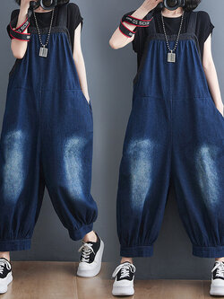 กางเกงยีนส์ญี่ปุ่น กางเกงยีนส์เอวยืด กางเกงยีนส์ขายาว By LZcotton and linen