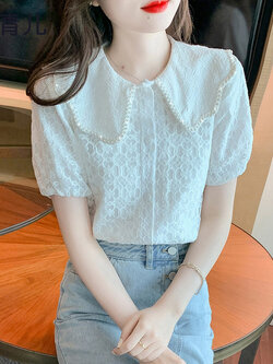 เสื้อลูกไม้ แขนสั้น