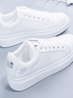 รองเท้าผ้าใบสีขาว รองเท้าผ้าใบวัยรุ่นสีขาว แบรนด์ RENBEN