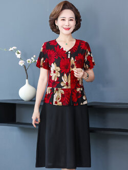 เดรสวัยผู้ใหญ่40-60ปี เดรสคุณแม่ ชุดเดรสทำงานวัยผู้ใหญ่ แบรนด์ MAMA DRESS