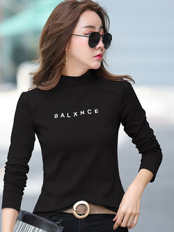 เสื้อยืดสีดำ แฟชั่น เสื้อยืด T-shirt สีดำ สวมใส่สบาย ไม่ร้อน