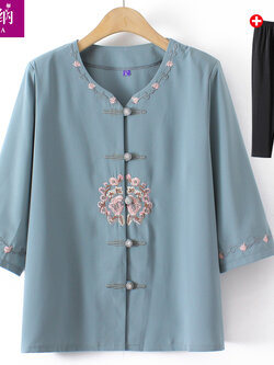 เสื้อคุณยาย เสื้อผู้วัยอายุ60-70ปี มีขนาด L-4XL(อกประมาณ35-45นิ้ว)