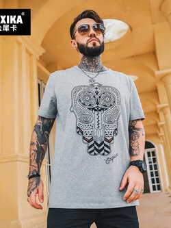 เสื้อยืดผู้ชายอ้วน S-5XL(อกเสื้อ39-51นิ้ว)