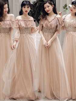 ชุดเพื่อนเจ้าสาว ชุดไปงานแต่งงาน ชุดเพื่อนเจ้าสาวสีทอง