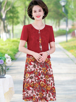 เดรสวัยผู้ใหญ่40-60ปี เดรสคุณแม่ ชุดเดรสทำงานวัยผู้ใหญ่ แบรนด์ MAMA DRESS