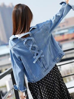 เสื้อแจ็คเก็ตยีนส์ เสื้อยีนส์ผู้หญิงเทห์ๆ