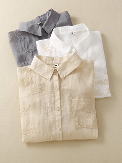 เสื้อลินิน เสื้อผ้าฝ้ายลินิน เสื้อเชิ้ตผ้าลินิน