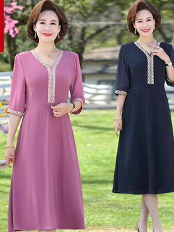 เดรสวัยผู้ใหญ่40-60ปี เดรสคุณแม่ ชุดเดรสทำงานวัยผู้ใหญ่ แบรนด์ MAMA DRESS