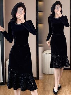 เดรสสีดำสุภาพ เรียบหรู ดูดี เหมาะกับทุกโอกาส | เดรสผู้หญิงแฟชั่นสุภาพ