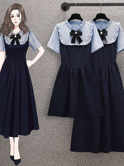 เดรสแขนสั้น มีไซส์ L-4XLอก 38-47 นิ้ว ใส่ได้ทั้งสาวหุ่นดีน่ารักจนถึงสาวอวบพลัสไซส์ จัดส่งฟรี! ทักแชทสั่งซื้อ