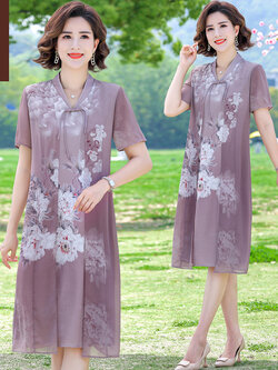 เดรสวัยผู้ใหญ่40-60ปี เดรสคุณแม่ ชุดเดรสทำงานวัยผู้ใหญ่ สนใจทักแชท