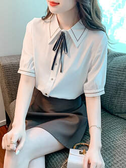 เสื้อเชิ้ตผู้หญิงใส่ทํางาน 390 บาทต่อชิ้น ฟรีค่าจัดส่ง