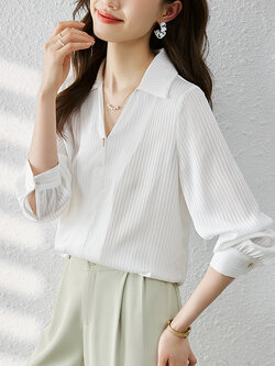 เสื้อเชิ้ตผู้หญิงแขนยาว เสื้อเชิ้ตผู้หญิงใส่ทํางาน 390 บาทต่อชิ้น ฟรีค่าจัดส่ง