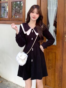 เดรสสาวอวบ มีไซส์ L-4XLอกเสื้อ 38-47 นิ้ว ใส่ได้ทั้งสาวหุ่นดีน่ารักจนถึงสาวอวบพลัสไซส์ จัดส่งฟรี! ทักแชทสั่งซื้อ