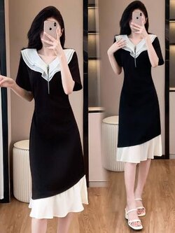 เดรสสีดำสุภาพ เรียบหรู ดูดี เหมาะกับทุกโอกาส | เดรสผู้หญิงแฟชั่นสุภาพ