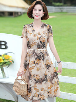 เดรสวัยผู้ใหญ่40-60ปีเดรสคุณแม่