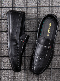 รองเท้าโลฟเฟอร์ชาย รองเท้าผู้ชาย รองเท้าแฟชั่นชาย รองเท้าหนังผู้ชาย Men Loafer Slip-On Shoes