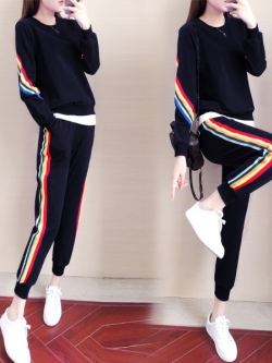 ชุดวอร์ม สูทเกาหลี Jumpsuit ชุดจั้มสูท ชุดเซท 2 ชิ้น ชุดกีฬาผู้หญิง ชุดออกกำลังกาย เสื้อกันหนาว ชุดวอร์มคู่