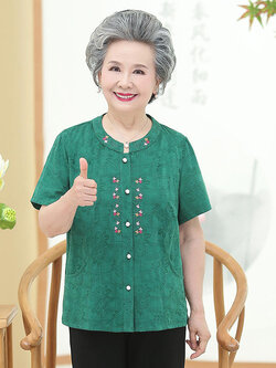 เสื้อคุณยาย เสื้อผู้วัยอายุ60-70ปี เสื้ออาม่า เสื้อผู้สูงอายุ