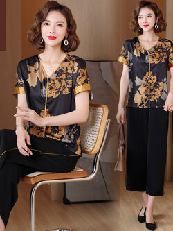 เสื้อผ้าคุณแม่วัย 60 เสื้อคนแก่ผู้หญิงวัย60