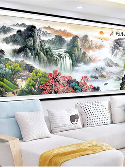 ชุดปักครอสติช ภาพทิวทัศน์ สอบถามขนาดและสั่งซื้อได้ที่ LINE