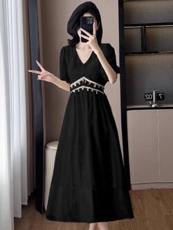 เดรสสีดำสุภาพ เรียบหรู ดูดี เหมาะกับทุกโอกาส | เดรสผู้หญิงแฟชั่นสุภาพ