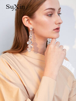 ตุ้มหู ต่างหู ต่างหูผู้หญิง By SuXin