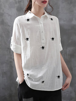 เสื้อเชิ้ตผ้าฝ้ายลินิน ขายเสื้อเชิ้ต ผ้าลินิน เสื้อเชิ้ตผ้าฝ้ายผู้หญิง