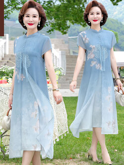 เดรสวัยผู้ใหญ่40-60ปี เดรสคุณแม่ ชุดเดรสทำงานวัยผู้ใหญ่ สนใจทักแชท