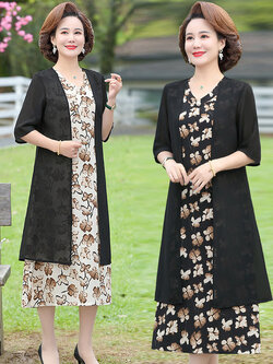 เดรสวัยผู้ใหญ่40-60ปี เดรสคุณแม่ ชุดเดรสทำงานวัยผู้ใหญ่ แบรนด์ MAMA DRESS