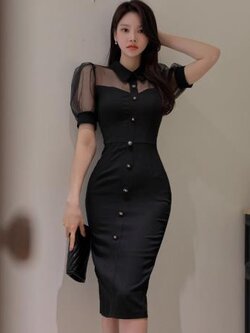 เดรสสีดำสุภาพ เรียบหรู ดูดี เหมาะกับทุกโอกาส | เดรสผู้หญิงแฟชั่นสุภาพ