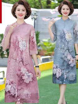 เดรสวัยผู้ใหญ่40-60ปี เดรสคุณแม่ ชุดเดรสทำงานวัยผู้ใหญ่ แบรนด์ MAMA DRESS