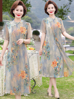 เสื้อผ้าคุณแม่วัย 60 เสื้อคนแก่ผู้หญิงวัย60