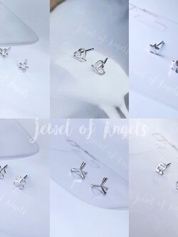 ต่างหูเงินแท้ S925 รุ่น Variety ต่างหูสตั๊ด stud มินิมอล ตุ้มหูเงินแท้ทั้งชิ้น Silver925