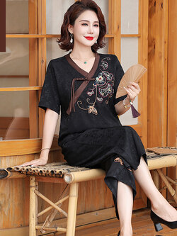 เสื้อผ้าคุณแม่วัย 60 เสื้อคนแก่ผู้หญิงวัย60