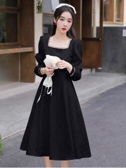 เดรสสีดำสุภาพ เรียบหรู ดูดี เหมาะกับทุกโอกาส | เดรสผู้หญิงแฟชั่นสุภาพ