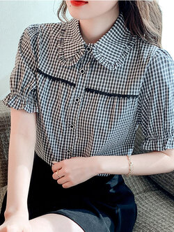 เสื้อลูกไม้ แขนสั้น