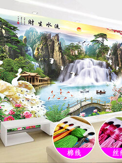 ชุดปักครอสติช รูปปลามงคล สอบถามขนาดและสั่งซื้อได้ที่ LINE