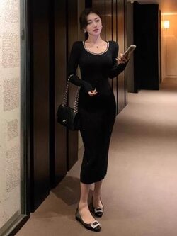 เดรสสีดำสุภาพ เรียบหรู ดูดี เหมาะกับทุกโอกาส | เดรสผู้หญิงแฟชั่นสุภาพ