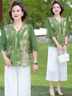 เสื้อผ้าคุณแม่วัย 60 เสื้อคนแก่ผู้หญิงวัย60