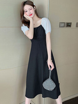 เดรสวัยรุ่น เดรสลูกไม้ชีฟอง By Meiyi women's clothing