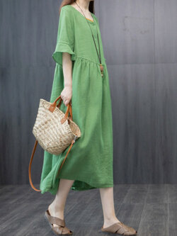 เสื้อผ้าฝ้าย เสื้อผ้าลินิน สไตล์ฤดูร้อน BY Lian Zhi Cotton and linen art สไตล์VINTAGE มีขนาดไซส์อกประมาณ 35-40 นิ้ว