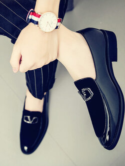 รองเท้าหนังผู้ชาย มีไซส์39-44 รองเท้าโลฟเฟอร์ชาย Slip-On Shoes