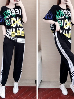 ชุดวอร์ม สูทเกาหลี Jumpsuit ชุดจั้มสูท ชุดเซท 2 ชิ้น ชุดกีฬาผู้หญิง ชุดออกกำลังกาย เสื้อกันหนาว ชุดวอร์มคู่